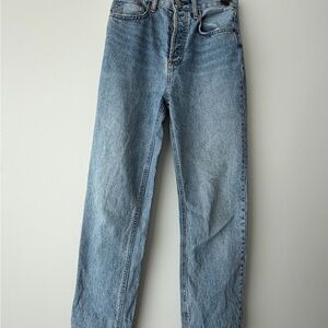 Denim Forum “The Joni High Rise Loose” Light Blue Button-Fly Jeans 30L